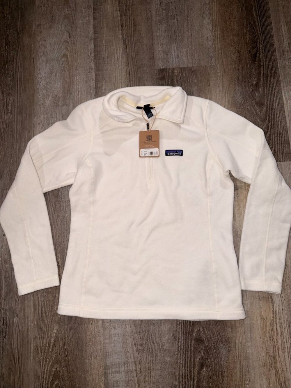 NEW Women's Large Patagonia Micro D Half Zip Fleece Pullover Birch White, Sizes